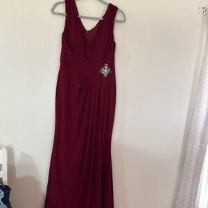 David’s Bridal Maroon Dress